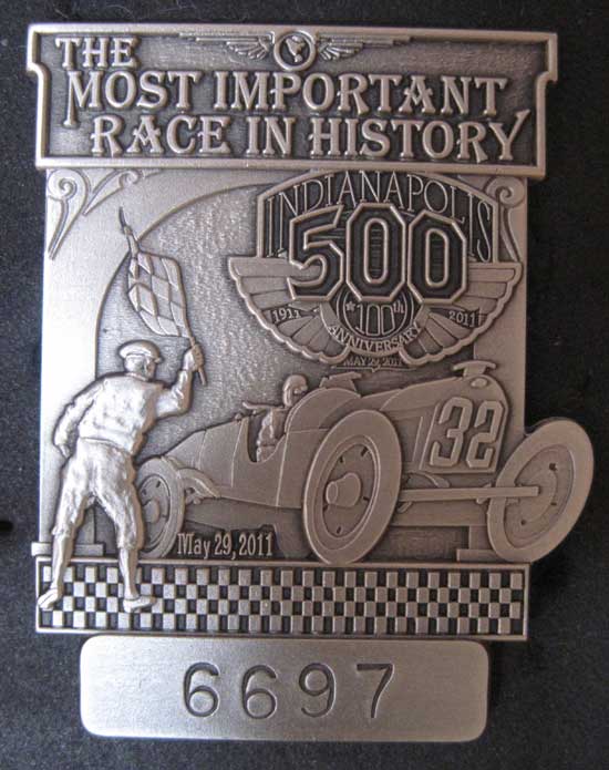 2011-Indy-500-Pit-Badge
